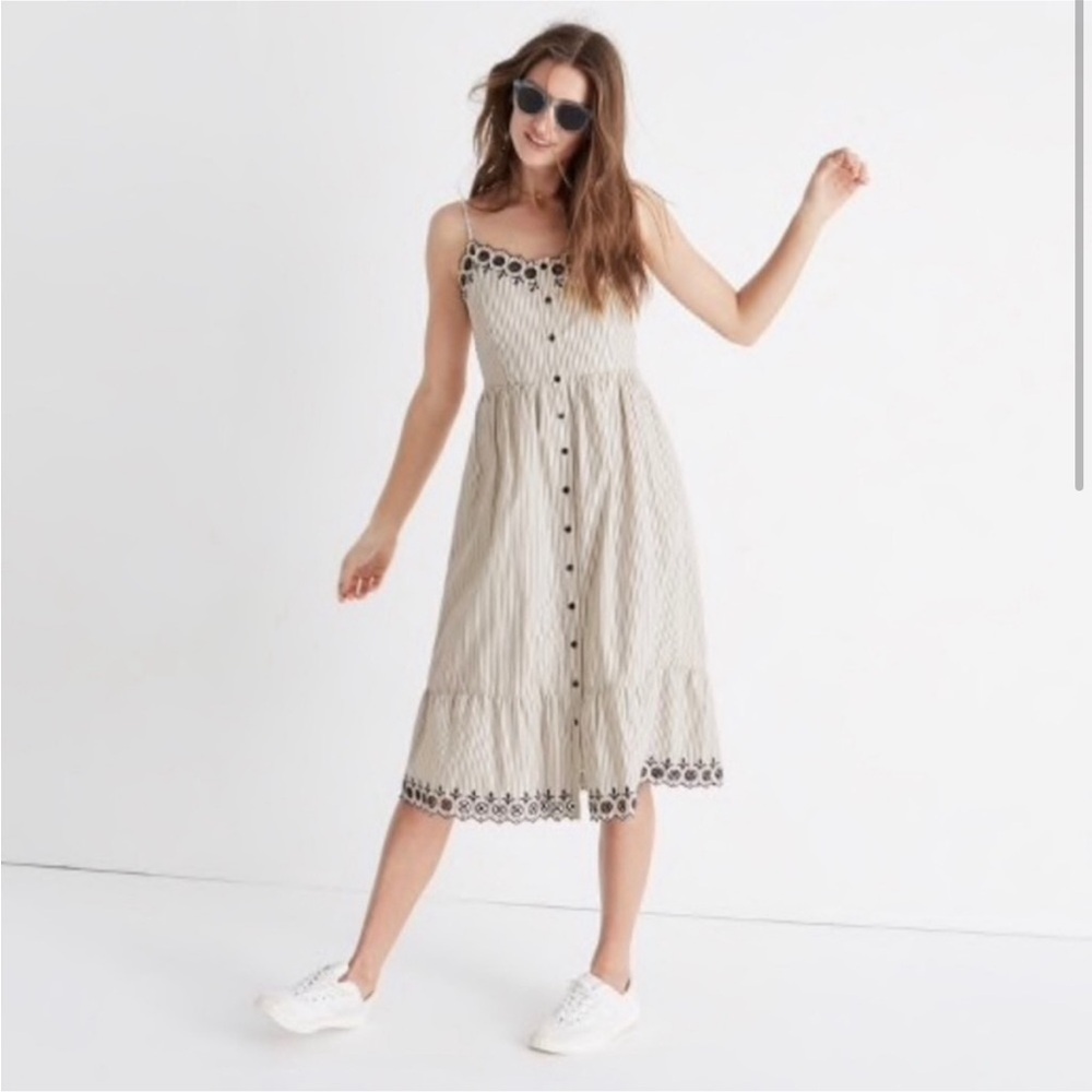 Madewell Jardin embroidered midi dress
